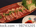 Fresh chicken sashimi platter photo 98743205