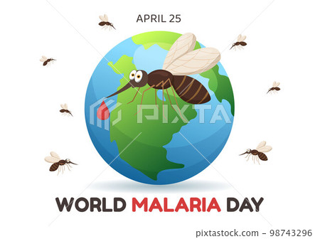 World Malaria Day on April 25 Illustration with Earth Protected from Mosquitoes in Flat Cartoon Hand Drawn for Web Banner or Landing Page Templates World Malaria Day on April 25 Illustration with Earth Protected from Mosquitoes in Flat Cartoon Hand Drawn for Web Banner or Landing Page Templates 98743296