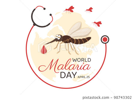 World Malaria Day on April 25 Illustration with Earth Protected from Mosquitoes in Flat Cartoon Hand Drawn for Web Banner or Landing Page Templates World Malaria Day on April 25 Illustration with Earth Protected from Mosquitoes in Flat Cartoon Hand Drawn for Web Banner or Landing Page Templates 98743302