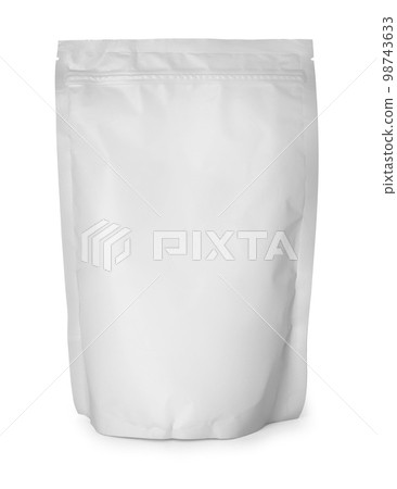 White Blank Foil Food Snack Sachet Bag 98743633