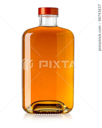 Whiskey bottle isolated 98743637