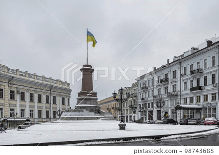 Catherine the Great  Monument pedestal in Odessa, Ukraine 98743688