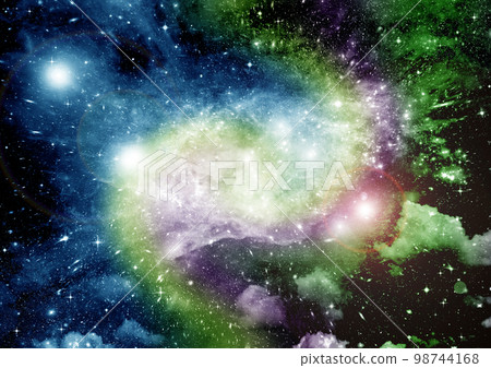 galaxy in a free space. 3D rendering 98744168