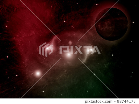 galaxy in a free space. 3D rendering 98744173