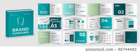 Brand Guidelines template. Turquoise Logo Guideline template. Multi-purpose Brand Manual presentation mockup. Logo Guide Book. Logotype presentation Brand Guidelines template. Turquoise Logo Guideline template. Multi-purpose Brand Manual presentation mockup. Logo Guide Book. Logotype presentation 98744493