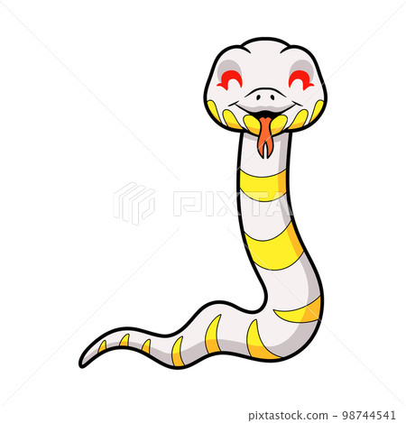Cute albino mangrove snake cartoon 98744541