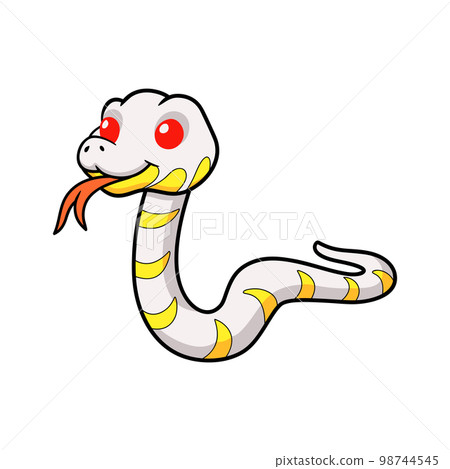 Cute albino mangrove snake cartoon 98744545