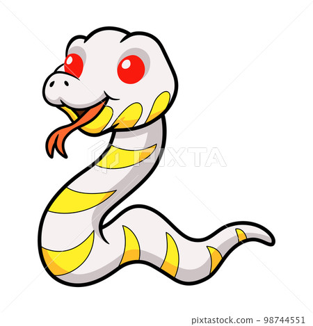 Cute albino mangrove snake cartoon 98744551
