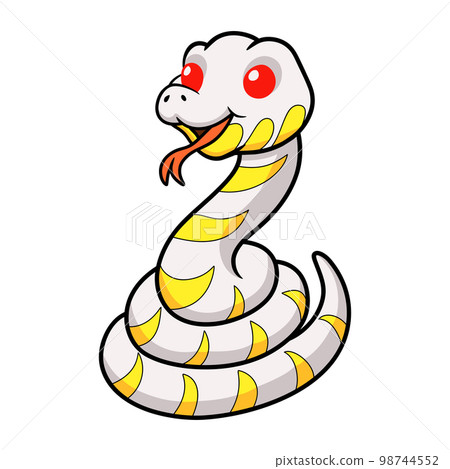 Cute albino mangrove snake cartoon 98744552