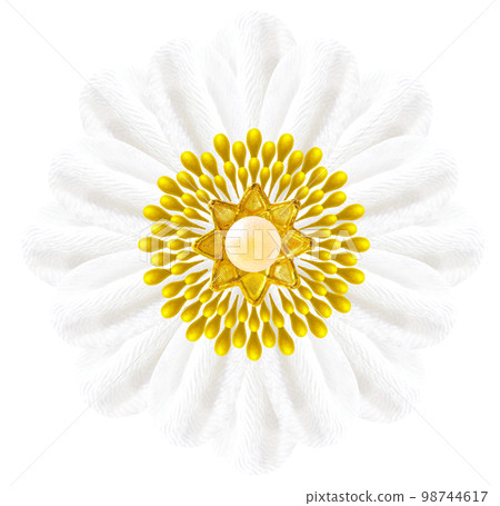 Flower graphic made with knob work Flower graphic made with knob work 98744617