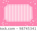 Frame where cherry blossoms are scattered 98745341