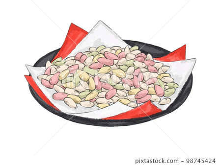 Kanto Hinata 在黑板和紙上的插圖（水彩風格） 98745424