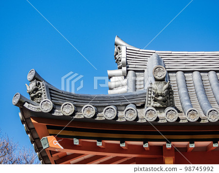 Roof tiles of Hojuin Temple in Tajimi City Roof tiles of Hojuin Temple in Tajimi City 98745992