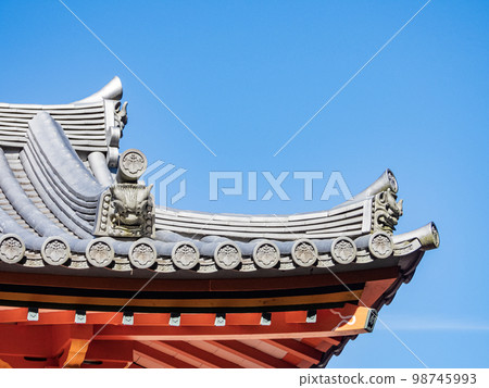 Roof tiles of Hojuin Temple in Tajimi City Roof tiles of Hojuin Temple in Tajimi City 98745993