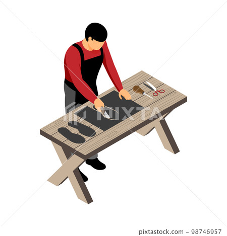 Shoemaker At Workplace Composition Shoemaker At Workplace Composition 98746957