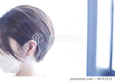 Gray hair compatible inner ash highlight + short! 98747613