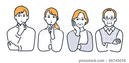 思維家庭簡單矢量圖解素材 98748056