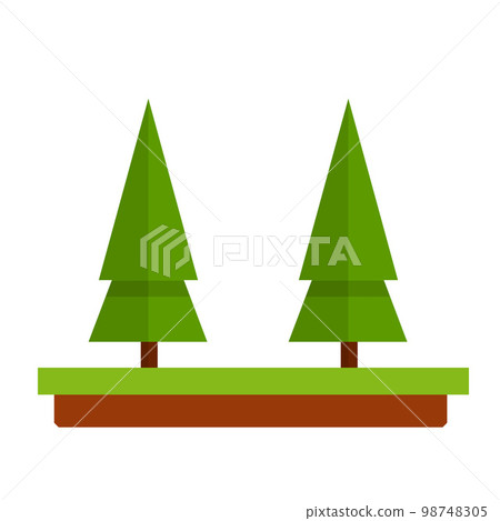 Forest. Green tree. Wood and nature. 98748305