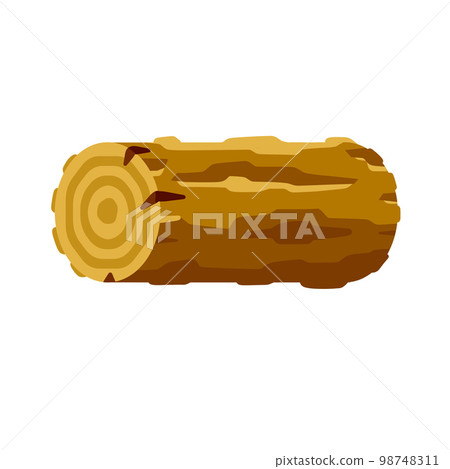 Vector Brown log. Building material. Vector Brown log. Building material. 98748311