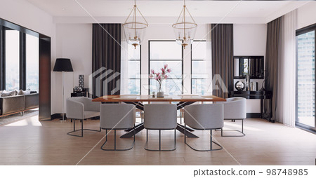 interior of modern dining room interior of modern dining room 98748985