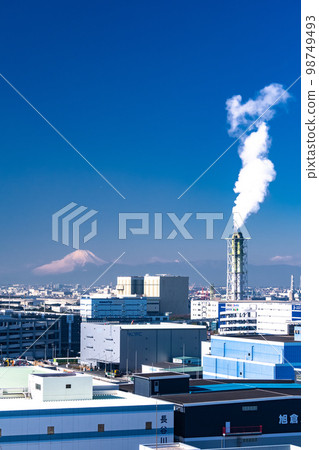 《神奈川縣》京濱工業區、川崎工業區和富士山風景 《神奈川縣》京濱工業區、川崎工業區和富士山風景 98749493