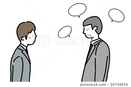 A scolding boss and a scolded subordinate 98749656
