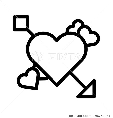 valentine icon set outline style illustration vector element and symbol perfect. 98750074