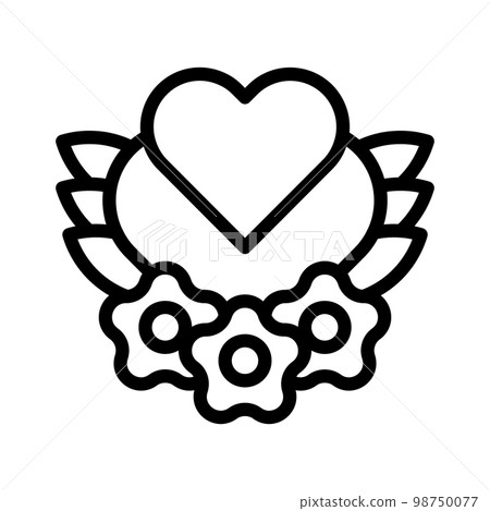 valentine icon set outline style illustration vector element and symbol perfect. 98750077