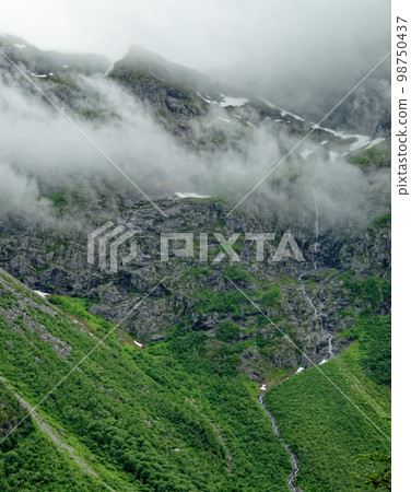Travel destination Norway - Waterfall - Jostedalsbreen National Park 98750437