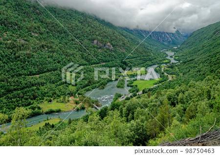 Norwegian landscape in the summer time - Norway 98750463