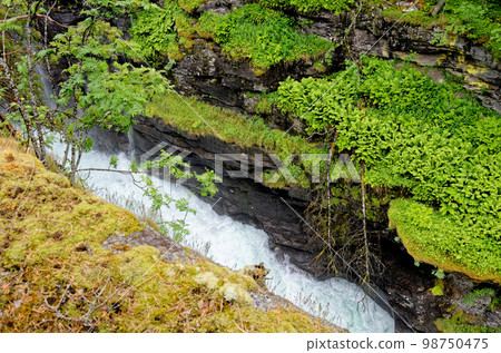 Travel destination Norway - Waterfall - Jostedalsbreen National Park 98750475