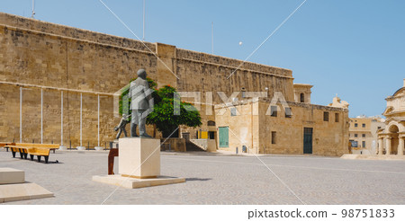 Castille Square in Valletta, Malta, panoramic format 98751833