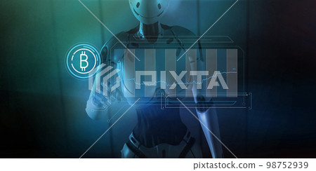 Simple abstract infographic about bitcoin price dynamics. 98752939