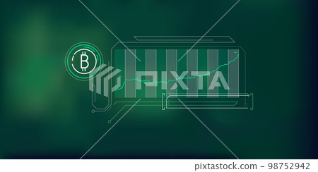 Abstract simple infographics about bitcoin price growth. Abstract simple infographics about bitcoin price growth. 98752942