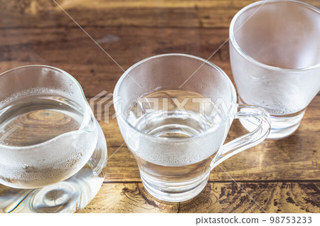 white water in glass white water in glass 98753233