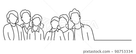 Group of mothers and fathers with kids. 98753334