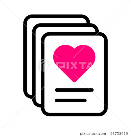 valentine icon set duotone black pink style illustration vector element and symbol perfect. 98753419