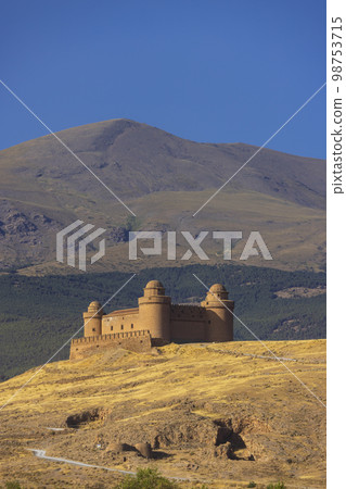 La Calahorra castle with Sierra Nevada, Andalusia, Spain La Calahorra castle with Sierra Nevada, Andalusia, Spain 98753715