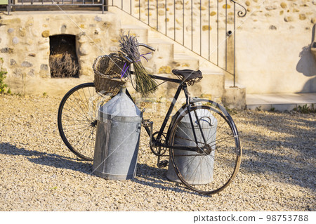 still life with bicycle in Provence, France 98753788