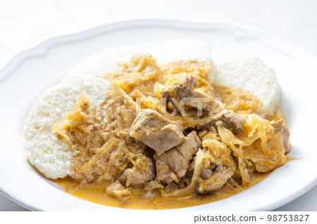 szegedine style goulash with dumplings szegedine style goulash with dumplings 98753827