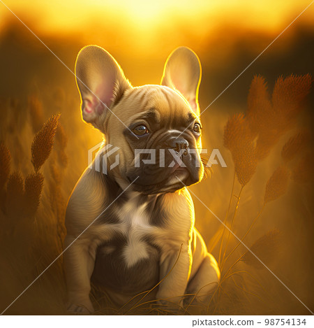 French Bulldog puppy. Portrait of a French Bulldog dog. Dog portrait French Bulldog puppy. Portrait of a French Bulldog dog. Dog portrait 98754134