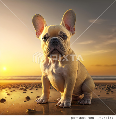 French Bulldog puppy. Portrait of a French Bulldog dog. Dog portrait 98754135