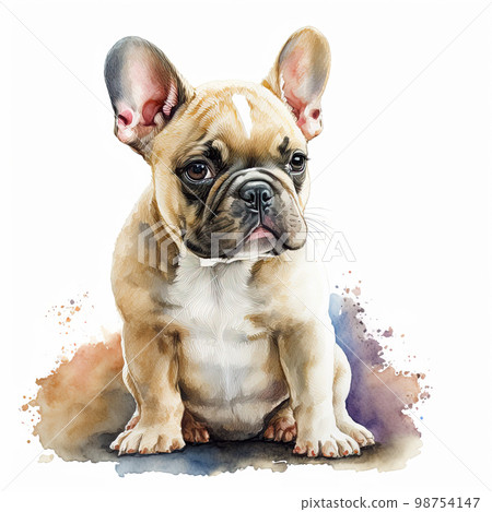 French Bulldog puppy. Portrait of a French Bulldog dog. Dog portrait 98754147