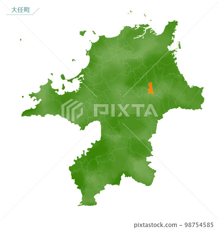 Watercolor-style map Oito-cho 98754585