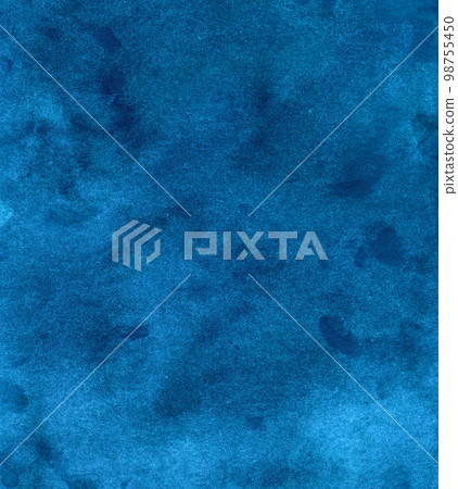 Watercolor old dark teal blue liquid background painting. Ink blue color watercolour backdrop. Stains on paper. Watercolor old dark teal blue liquid background painting. Ink blue color watercolour backdrop. Stains on paper. 98755450