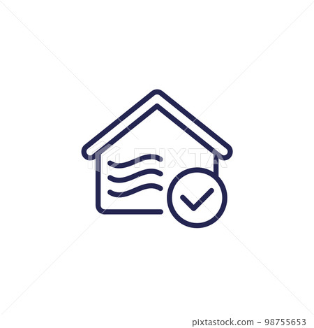 indoor air quality line icon indoor air quality line icon 98755653