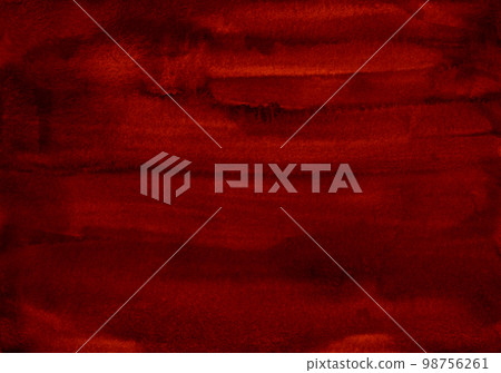 Watercolor deep red texture background hand painted. Red wine color backdrop. Watercolour dark burgundy overlay. 98756261