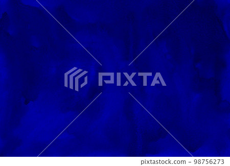 Watercolor dark blue background texture. Watercolour abstract deep ocean backdrop. Horizontal trendy template. 98756273