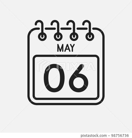 Icon page calendar day - 6 May 98756736