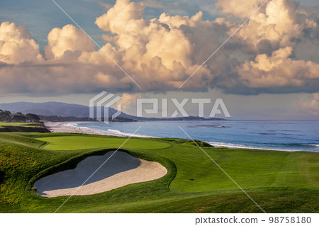 Pebble Beach golf course, Monterey, California, USA 98758180